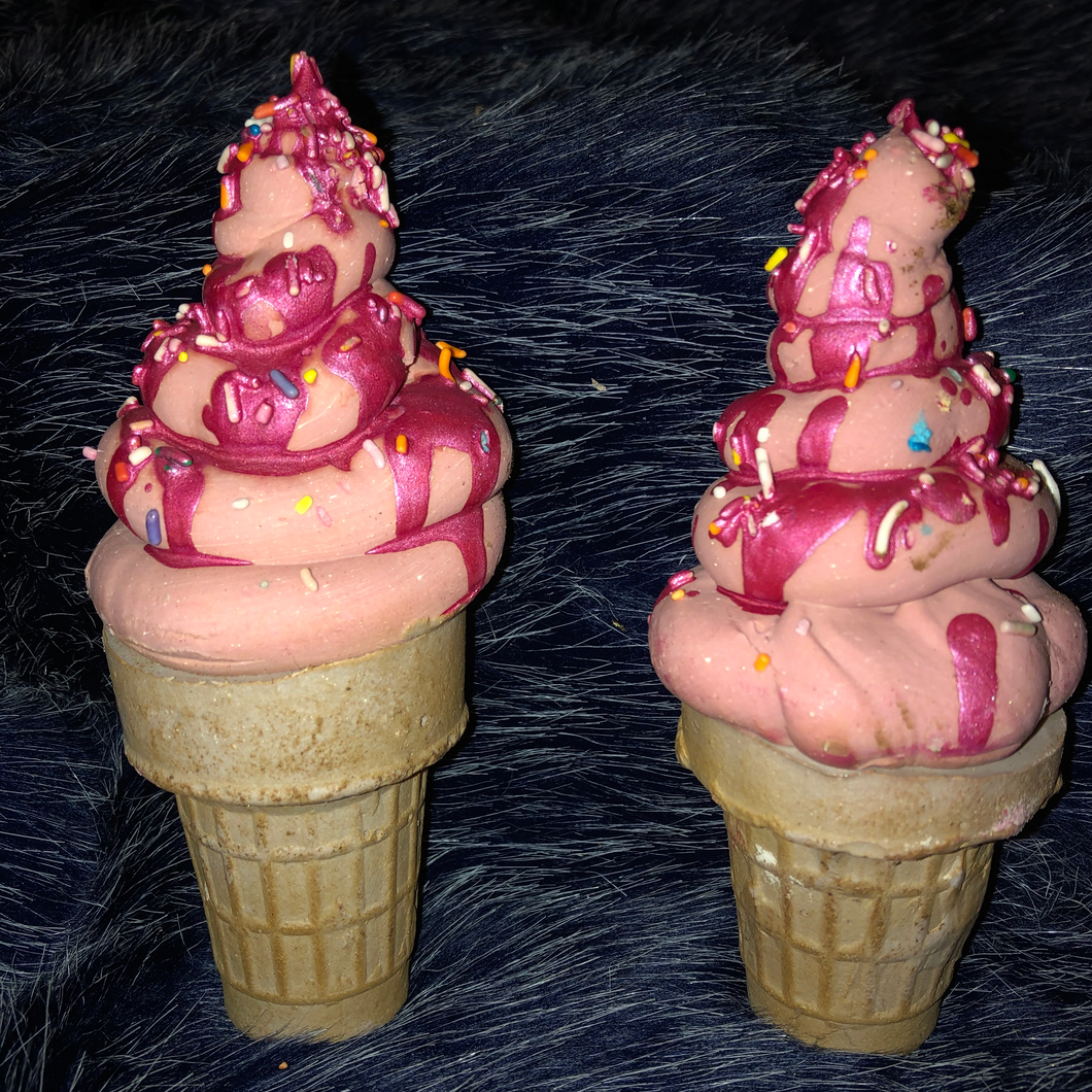 strawberry ice-cream cone soap