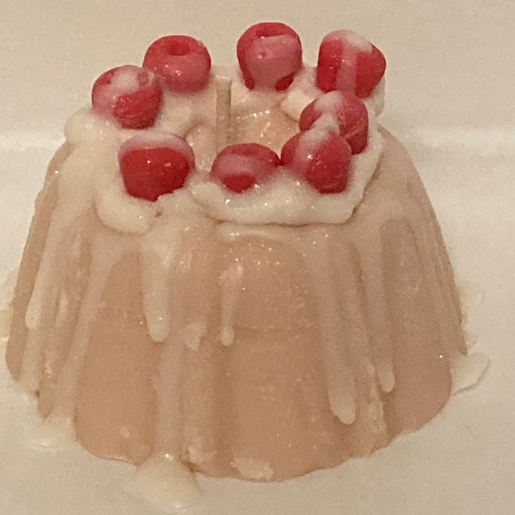 cherry bundt cake candle