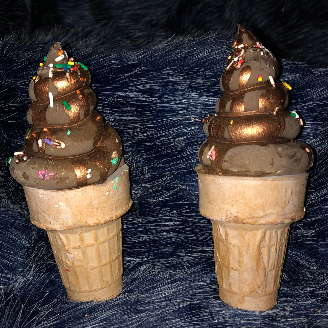 chocolate ice-cream cone soap